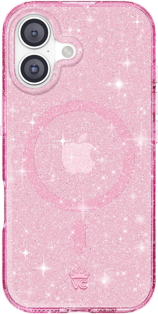 VELVET CAVIAR Case for iPhone 17 | Compatible with MagSafe | 10ft Drop Tested | Protective Designer Cases | Pink Stardust Glitter