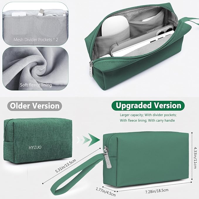 HYZUO 13.3-14 Inch Laptop Sleeve Bag Set for MacBook Pro 14 M4/M3/M2/M1, MacBook Air/Pro 13.3, 13.5"/13.8" Surface Book/Laptop, Notebook Case for 13.3" HP Dell Lenovo Asus Acer, Jungle Green