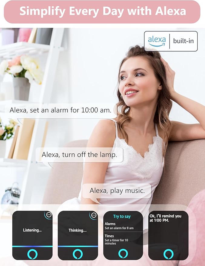 KALINCO Smart Watch Women [2 Bands, 44mm case] Alexa Fitness Tracker, Heart Rate, Sleep, Stress & SpO2 Monitor, IP68 Waterproof Smartwatch, Make/Answer Calls, Compatible with iPhone & Android Phones