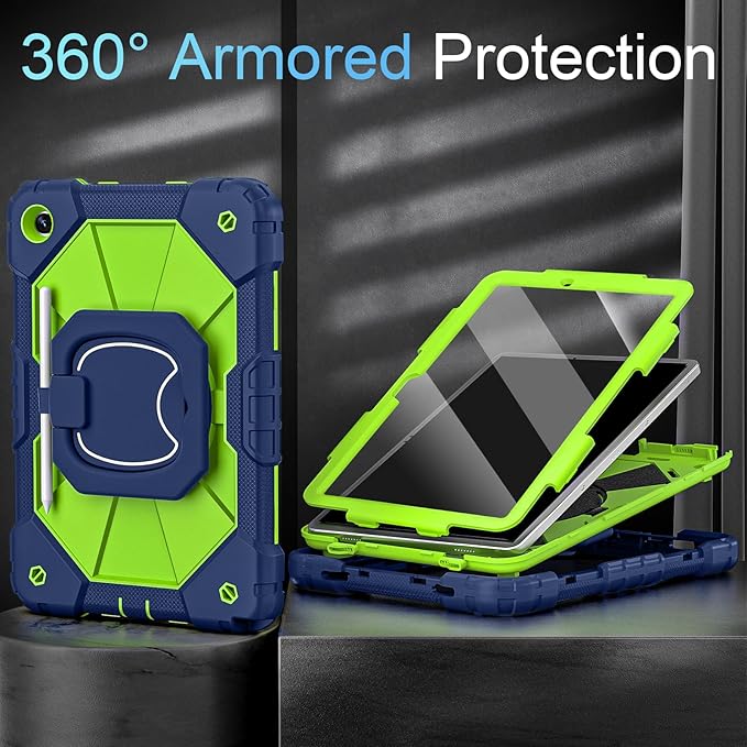 Case for Galaxy Tab A9 Plus Case 11 Inch with Screen Protector/Rotating Stand/Pen Holder,Military Grade Shockproof Cases for Samsung Galaxy A9+/A9 Plus Tablet Cases (SM-X210/X216/X218)