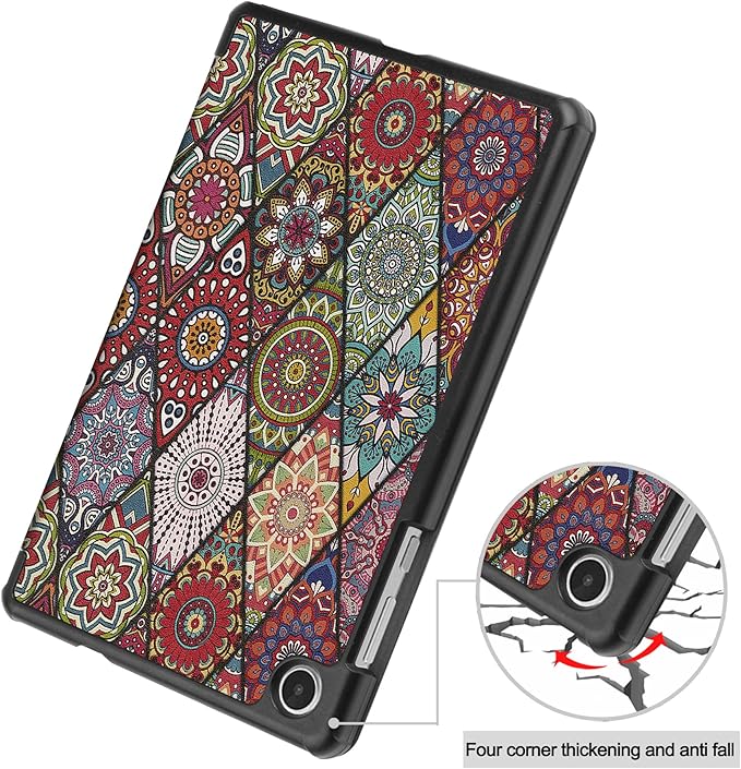 Case for Lenovo Tab M8 4th Gen 2023, Folding Folio Ultra-Thin PU Leather Stand Case Cover for Lenovo Tab M8 4th Gen TB-300FU Mandala