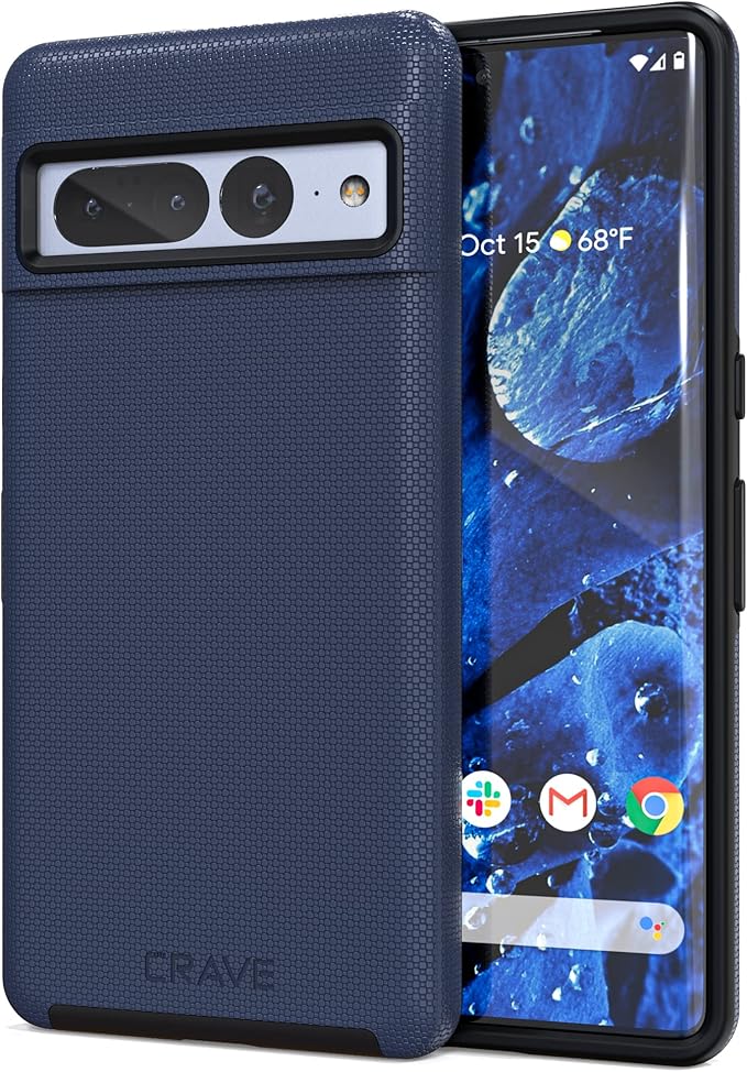 Crave Dual Guard for Google Pixel 7 Pro Case, Shockproof Protection Dual Layer Case for Google Pixel 7 Pro - Navy