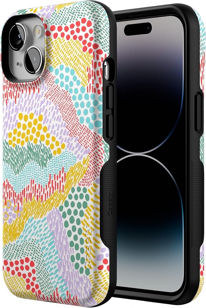 Casely iPhone 14 Case | Color Me Happy | Pattern Colorblock | Compatible with MagSafe | Bold Protective Design