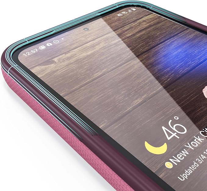 Crave Dual Guard Compatible with Samsung Galaxy S23 FE Case - Shockproof Protection with Dual Layer Design, Berry