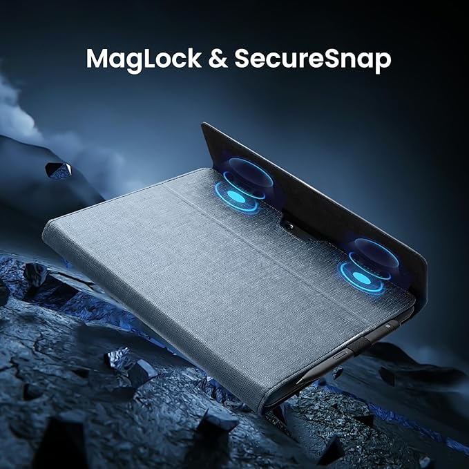 Omnpak Microsoft Surface Pro 11/10/9 Case, Lightweight Protective, Multiple Angle, Stylus Holder, Designed for Surface 11th Edition AI 2024/Pro 9 5G 13" 2022, Compatible with Type Cover Keyboard