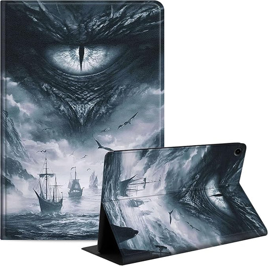 Case for Samsung Galaxy Tab A9+/A9 Plus 11” 2023 Model (SM-X210/X216/X218), Slim PU Leather Stand Cover with Auto Wake/Sleep, Multi-Angle Viewing & Shockproof, Eye of a Dragon