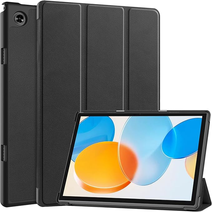 Case for TECLAST M40 Pro 10.1 inch Tablet, Folding Folio Ultra-Thin PU Leather Stand Case Cover for TECLAST / P20HD / P20S Black