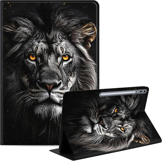 Case for Samsung Galaxy Tab S10 Plus/ S9 FE Plus/ S9 Plus 5G Tablet 12.4'', Slim PU Leather Stand Cover with Auto Wake/Sleep, Multi-Angle Viewing & Shockproof, Lion