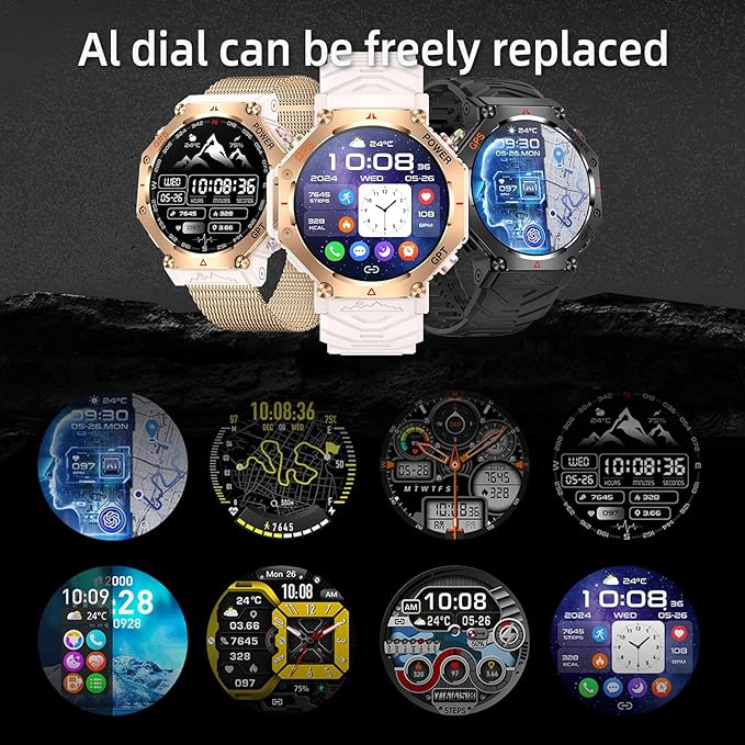 ZL-SW8 (Rose Gold) 1.39" Stylish Smartwatch for Women, Bluetooth Calling, AI Voice Assistant, 107 Sport Modes, 3ATM Waterproof, Fashionable Design, Compatible with Android/iOS