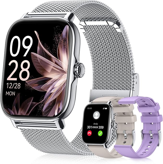 Smart Watches for Women Men,Fitness Watch Full Touchscreen (Answer/Make Calls),Fitness Tracker With 120+ Sport Modes/Step Counter/Sleep Monitor/Pedometer,IP68 Waterproof, Smartwatch for Android/iPhone