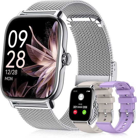 Smart Watches for Women Men,Fitness Watch Full Touchscreen (Answer/Make Calls),Fitness Tracker With 120+ Sport Modes/Step Counter/Sleep Monitor/Pedometer,IP68 Waterproof, Smartwatch for Android/iPhone