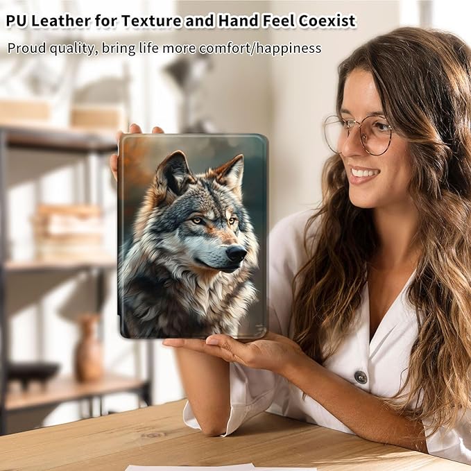 Case for Samsung Galaxy Tab S10 Ultra/Tab S9 Ultra 14.6-Inch, 360 Degree Rotating Folio Stand Smart Cover for Galaxy Tab S10 Ultra/ S9 Ultra 14.6'', Auto Sleep/Wake, Wolf 4