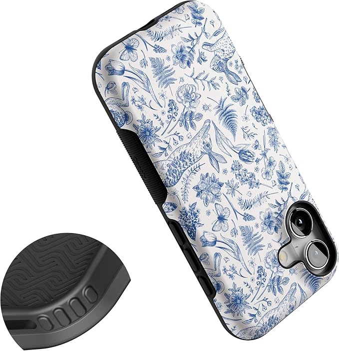 Casely iPhone 17 Case | Hop & Bloom | Bunny Toile | Bold Protective Design | Compatible with MagSafe
