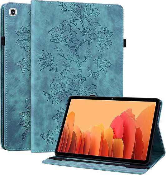 Case for Samsung Galaxy Tab A7 10.4 Inch 2022 2020 (SM-T500/T505/T507), Slim PU Leather Folio Cover with Multi-Angle Stand and Pen Holder, Light Green