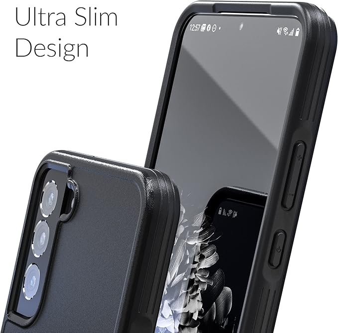 Crave Galaxy S22+ Slim Guard Case (6.6 inch) - Shockproof & Drop Protection, Black
