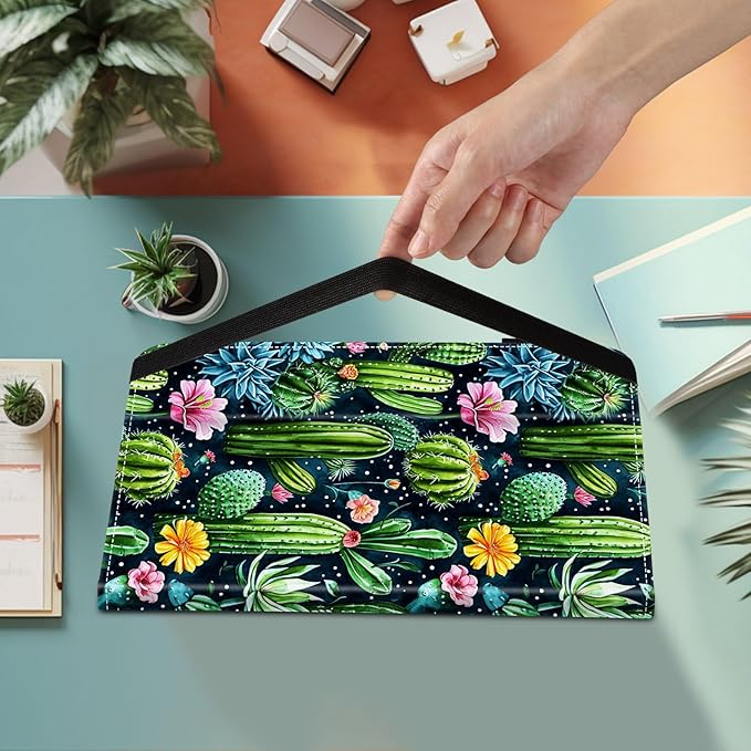 Case for Samsung Galaxy Tab A9 Plus/A9+ 5G 11 Inch 2023 Model (SM-X210/X216/X218),Card Slot PU Leather TPU Case Pen Holder Auto Wake Sleep,Cute Cactus