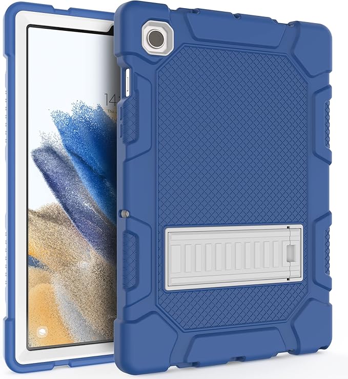 Rantice Galaxy Tab A8 10.5 Case with Kickstand, Hybrid Shockproof Rugged Cover for Samsung A8 Tablet Case 10.5 Inch (SM-X200/X205/X207), Navy+Grey