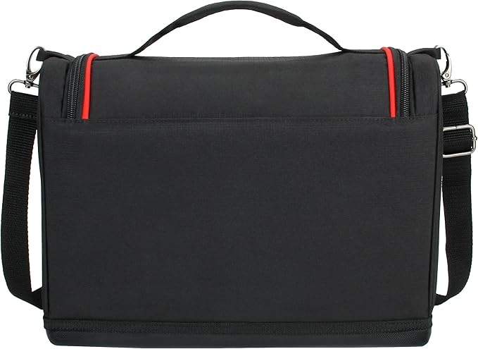 USA Gear Small Messenger Bag Compatible with Microsoft Surface Pro 11th Gen/10/9/8/7, Surface Laptop 13-inch (2025) - Shoulder Bag Travel Tablet Case Fits Accessories, Charger, Keyboard, Mouse (Red)