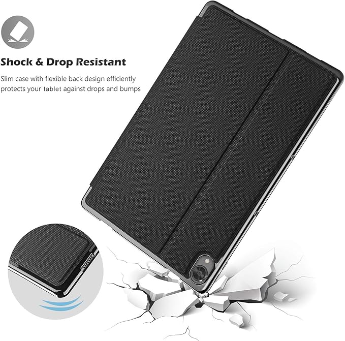 ProCase Case for Lenovo Tab P11 Plus 2021 / Tab P11 2020 11-inch, Slim Shockproof Stand Folio Protective Hard Shell Cover for Lenovo Tablet (TB-J616F / J616X / J606F / J606X) -Black