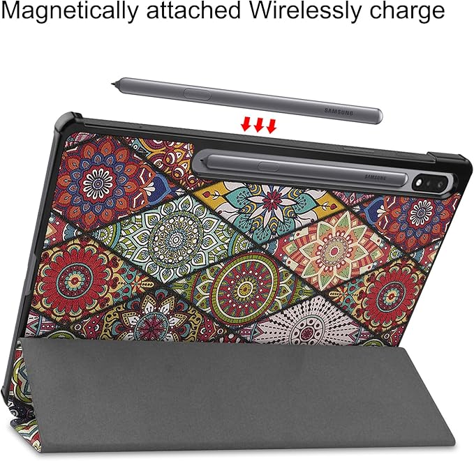 Smart Case for Galaxy Tab S10 Ultra, Ratesell Lightweight Trifold Stand Smart Case Cover with Auto Wake/Sleep for Samsung Galaxy Tab S10 Ultra 2024/ S9 Ultra 2023/ S8 Ultra 2022 14.6 Inch Mandala