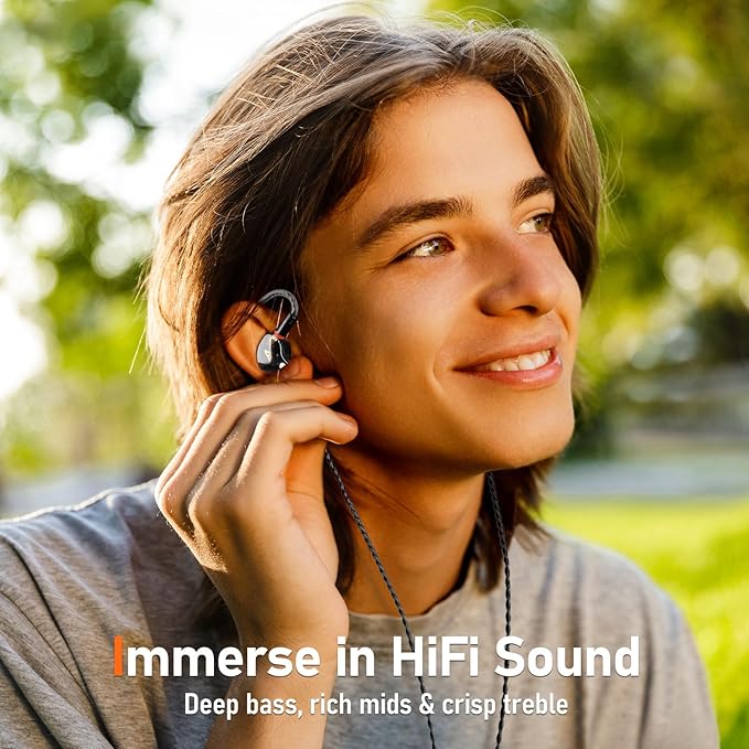 Vibes 202MC USB-C Wired Earbuds - HiFi in Ear Monitor Headphones - Noise Isolating Ear Buds w/ Mic - Clear Sound, Deep Bass & Comfort-Fit Earphones - MMCX to USBC, Silver Plated Cord, Carrying Case