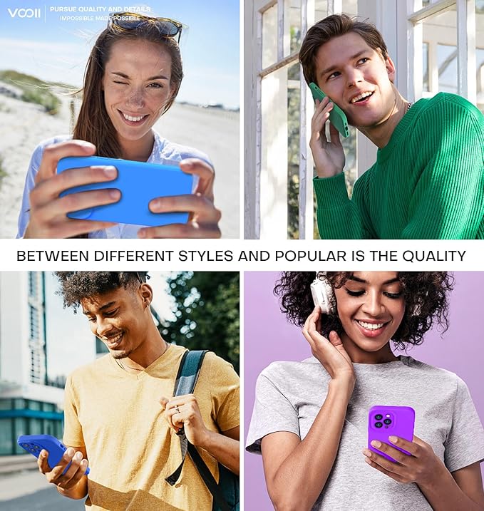 Vooii Compatible with iPhone 14 Pro Max Case, Liquid Silicone Upgrade [Camera Protection] [Soft Anti-Scratch Microfiber Lining] Shockproof Phone Case for iPhone 14 Pro Max 6.7 inch - Klein Blue