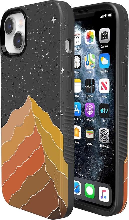 Casely iPhone 14 Case | Night Skies | Mountain Starlight | Compatible with MagSafe | Bold Protective Design