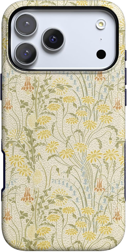 Casely iPhone 17 Pro Case | Boho Blooms | Golden Floral | Compatible with MagSafe | Bold Protective Design