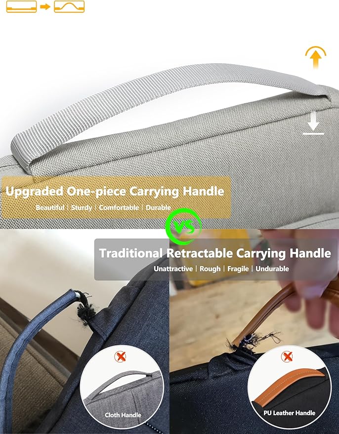 HYZUO 13 Inch Laptop Bag Sleeve for MacBook Air 13 M4 M3 M2 M1 2025-2018, MacBook Pro 13 M2 M1 2025-2016, 13" iPad Pro/Air, Surface Pro, XPS 13, Protective Case for 12"-13" Tablet, Light Gray