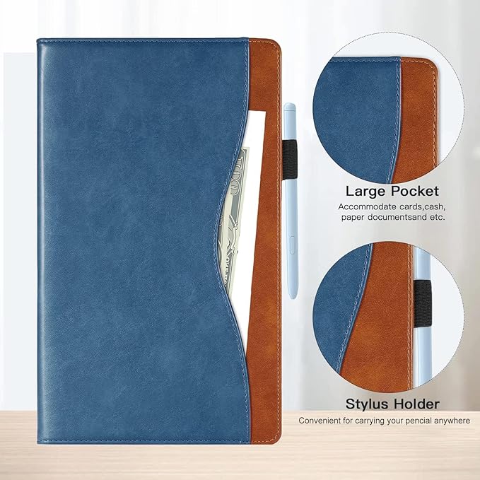 Samsung Galaxy Tab Case - PU Leather Cover with Card Slot and Pen Holder for 12.4 inch Tablets - Business Shell - Turkey