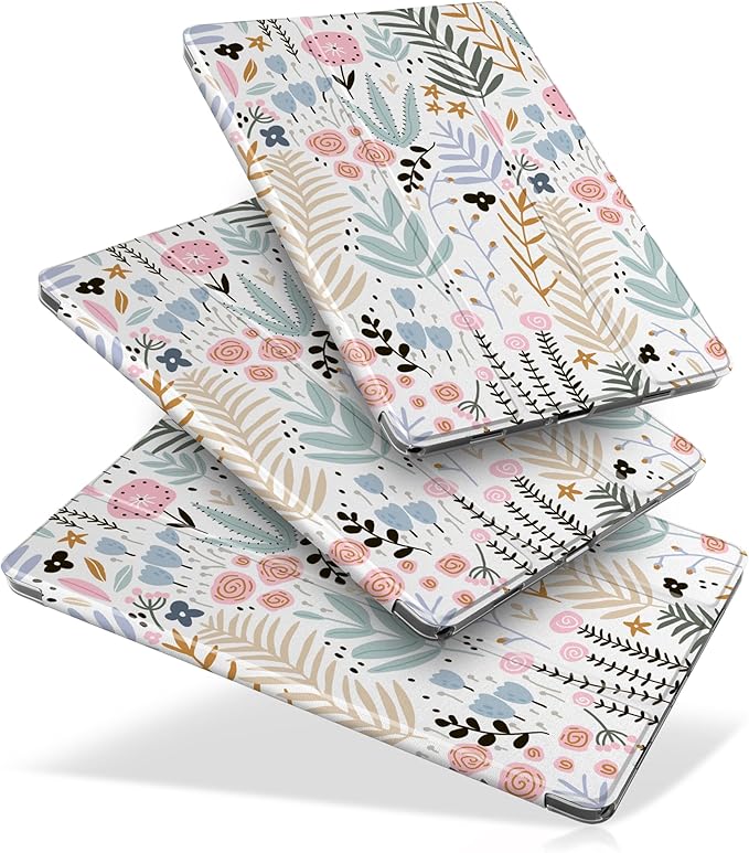 DONGKE Case for Samsung Galaxy Tab A9+/A9 Plus 11 inch 2024 2023 (SM-X210/X216/X218), Slim Stand Hard PC Translucent Back Shell Smart Cover, Auto Wake/Sleep - Tiny Flowers