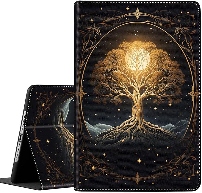 Case for Galaxy Tab A9 Plus ， Auto Sleep/Wake Multi-Angle Viewing Slim Folio Stand Cover for Samsung Galaxy Tab A9+/A9 Plus 11 Inch 2023 (SM-X210/X216/X218), Abstract Tree
