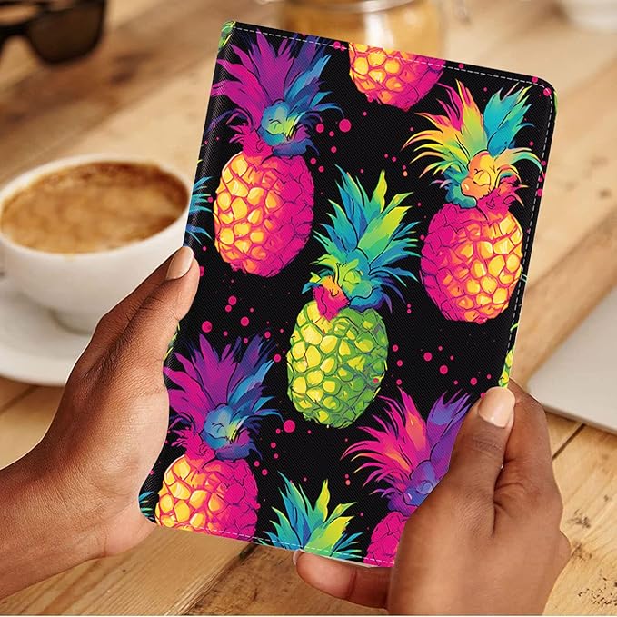 Case for Samsung Galaxy Tab A 10.1 2019 (SM-T510/T515/T517), Slim Lightweight PU Leather Stand Cover with Auto Wake/Sleep for Galaxy Tab A 10.1 Inch - Pineapple