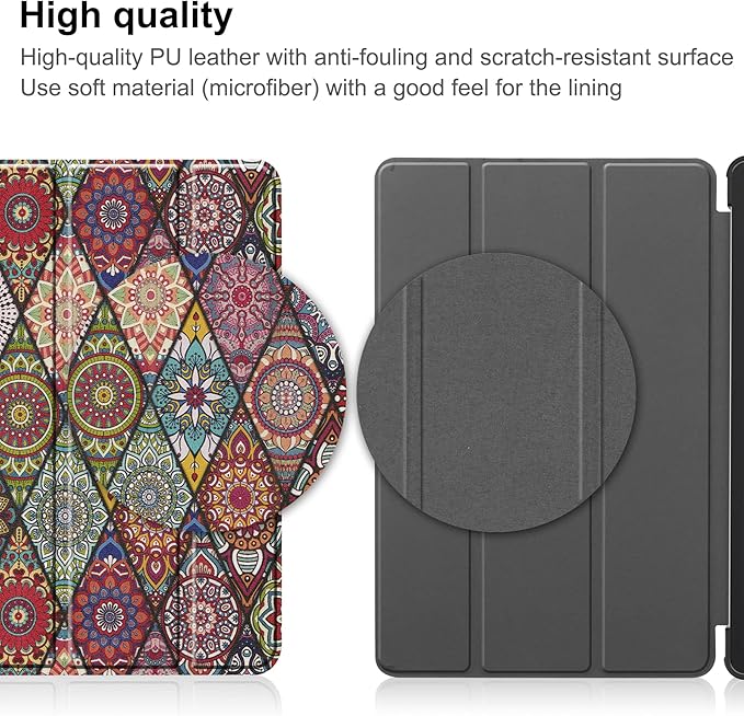 Case for Lenovo Tab M8 4th Gen 2023, Folding Folio Ultra-Thin PU Leather Stand Case Cover for Lenovo Tab M8 4th Gen TB-300FU Mandala