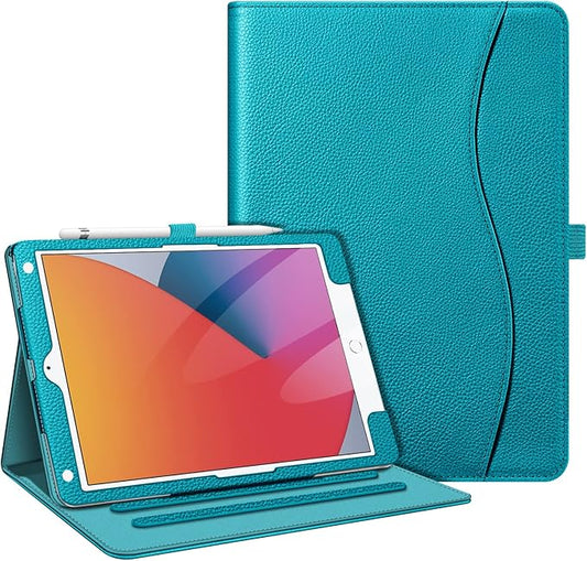 Fintie Case for iPad 9th / 8th / 7th Generation (2021/2020/2019) 10.2 Inch - [Corner Protection] Multi-Angle Viewing Stand Cover with Pocket & Pencil Holder, Auto Sleep Wake, Legacy Teal