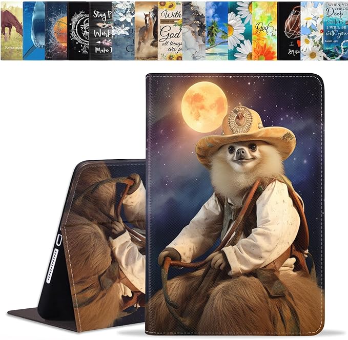 Case for Samsung Galaxy Tab A9 Plus 11 Inch 2023 Model (SM-X210/X216/X218), Slim Lightweight PU Leather Stand Cover with Auto Wake/Sleep, Sloth Riding Camel
