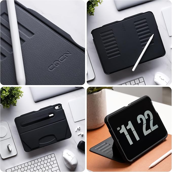 ZUGU CASE for iPad Air 11 (M3 2025 / M2 2024) iPad Air 4 & 5 10.9 Inch (2020/2022) - Protective, Ultra Thin, Magnetic Stand, Sleep/Wake Cover with Apple Pencil Charging & Storage - Sand