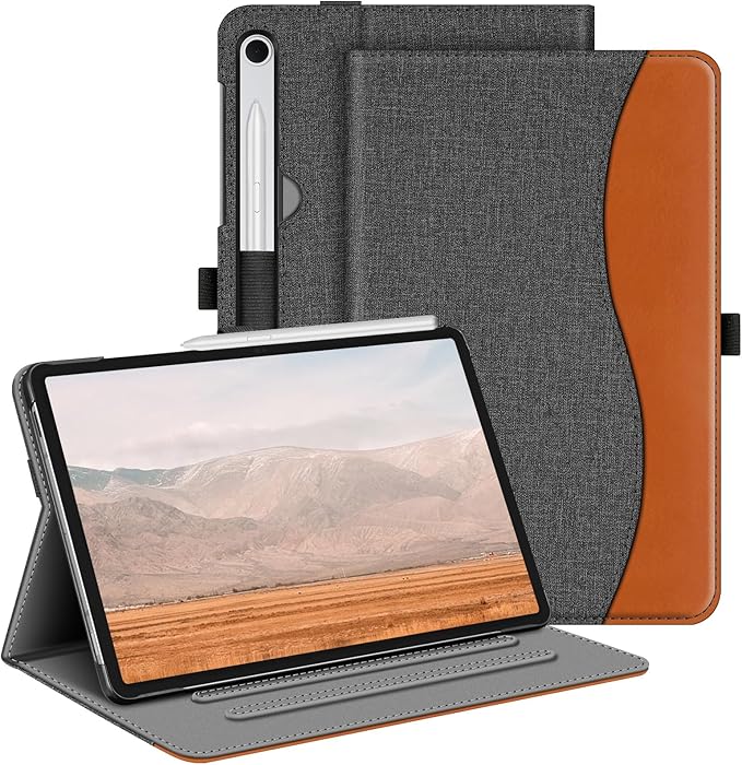 Fintie Case for Samsung Galaxy Tab S10 Lite/ S10 FE/ S9 FE 5G 10.9 Inch/Tab S9 11 Inch with S Pen Holder, Multi-Angle Viewing Protective Cover with Pocket, Auto Sleep/Wake, Denim Gray