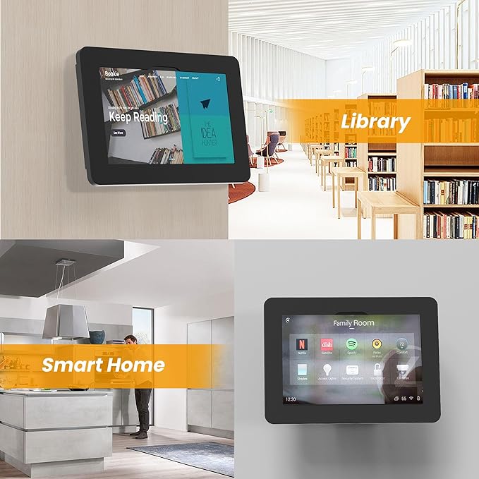 Tablet Wall Mount Compatible with Samsung Galaxy Tab A8, Anti-Theft with Lock, Tiltable Wall Mount