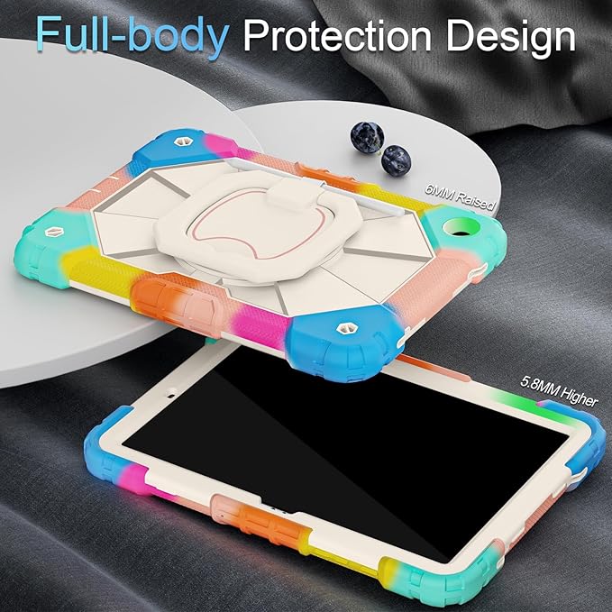 Case for Samsung Galaxy Tab A9+/ A9 Plus Case 11" 2023 (SM-X210/X216/X218) with Screen Protector/360 Rotating Stand,Military Grade Shockproof Cover for Galaxy Tab A9 Plus Cases