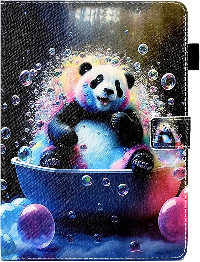 DTangLsm Case for Samsung Galaxy Tab A9 Plus/A9+ 5G 11 Inch 2023 (SM-X210/X216/X218) Multi-Angles Viewing Smart PU Leather Stand Cover with Auto Wake/Sleep for Galaxy Tab A9+ Case,Panda