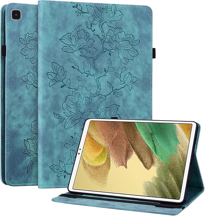 Case for Samsung Galaxy Tab A7 Lite 8.7 Inch 2021 (SM-T225/T220/T227), Slim PU Leather Folio Cover with Multi-Angle Stand and Pen Holder, Light Green
