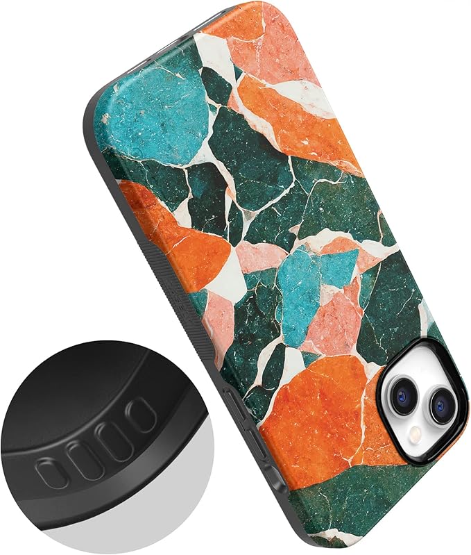 Casely iPhone 14 Case | Yes, of Quartz! | Sculpted Marble | Compatible with MagSafe | Bold Protective Design