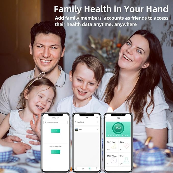 Smart Ring for Women Men, Health Fitness Tracker Ring, IP68 Waterproof Rings, Sleep Ring with Charging Case and Ring Protector, Remote Photography, Family Care, No App Fees(Rose Gold, 13#)