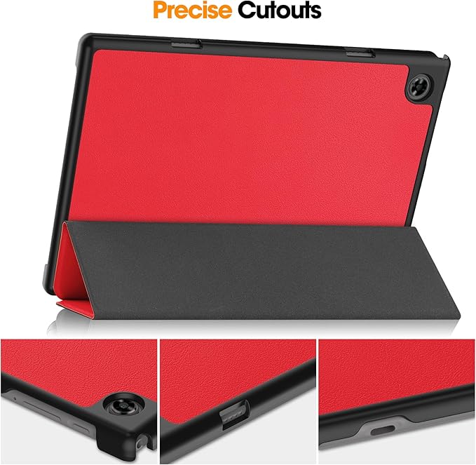 Case for TECLAST M40 Pro 10.1 inch Tablet, Folding Folio Ultra-Thin PU Leather Stand Case Cover for TECLAST M40 Pro / P20HD / P20S Red