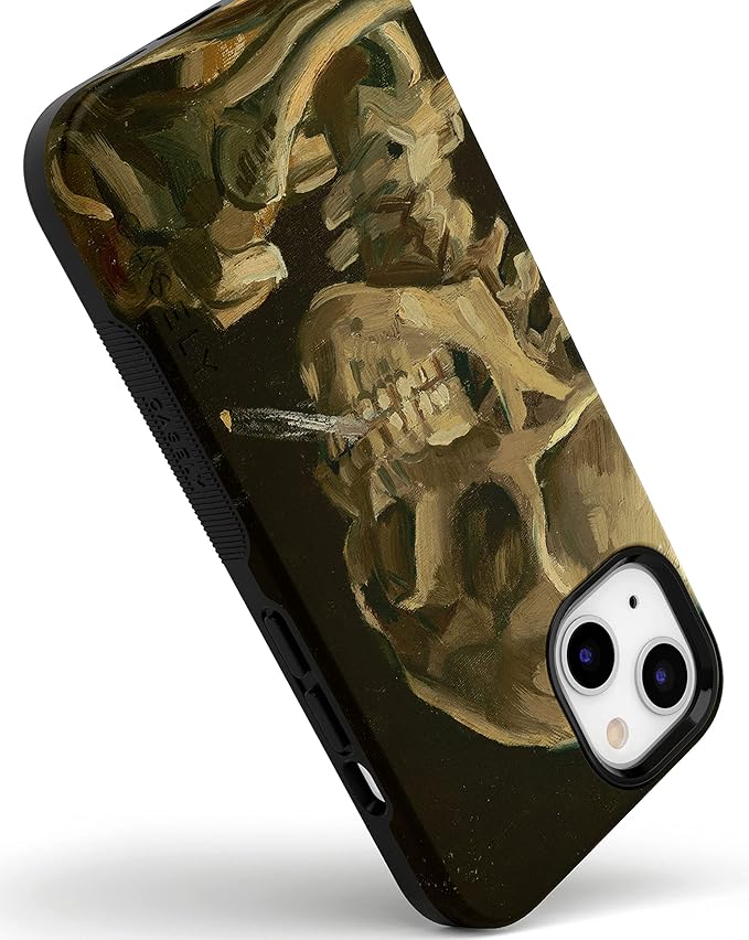 Casely iPhone 14 Case | After Hours | Van Gogh Skeleton | Compatible with MagSafe | Bold Protective Design