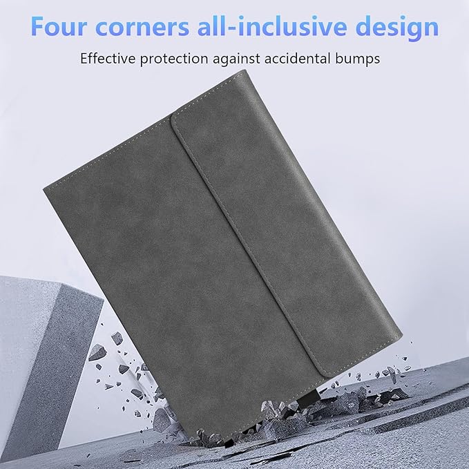 Protective Case for 10-inch Microsoft Surface Go 3/2/1, Multiple Angle Viewing, Slim Lightweight Cover, Stylus Holder, Light Heat Dissation, Compatible with Type Cover Keyboard, Grey