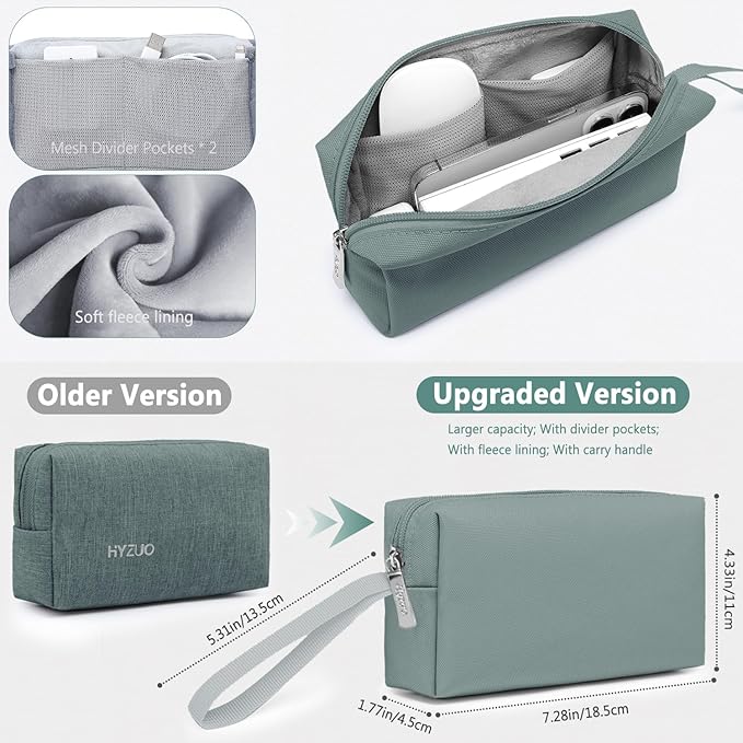 HYZUO 13 Inch Laptop Sleeve Bag Set for MacBook Air 13 M4/M3/M2/M1 2025-2018, MacBook Pro 13 M2/M1 2025-2016, iPad Pro/Air 13, XPS 13, Surface Pro, Notebook Case for 12"-13" Tablet, Ash Blue