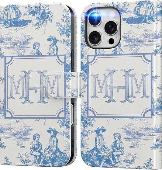 DEENAKIN for iPhone 16 Pro Wallet Case with Card Holder + Cash Clip, RFID-Blocking, Military-Grade Drop Protection, Magnetic Closure with Leather Kickstand - Heritage Artistry