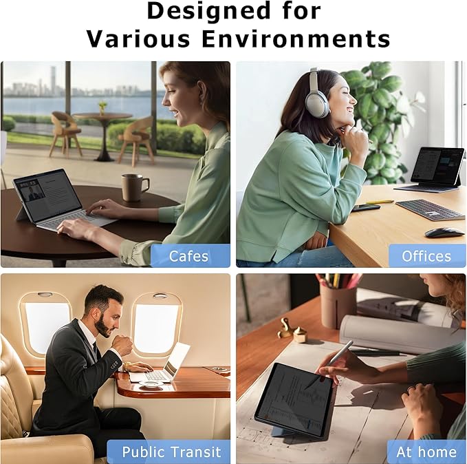 Megoo Privacy Screen Protector for Surface Laptop 7 15 Inch, Anti-Spy, Anti-Glare, Blue Light & UV Blocking, Magnetic Nano Technology, Removable Design